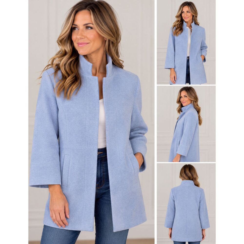 Talbots Purple Wool Blend Coat Size 16 Like New